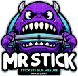 Logo MRSTICK 2024 avec contour gris